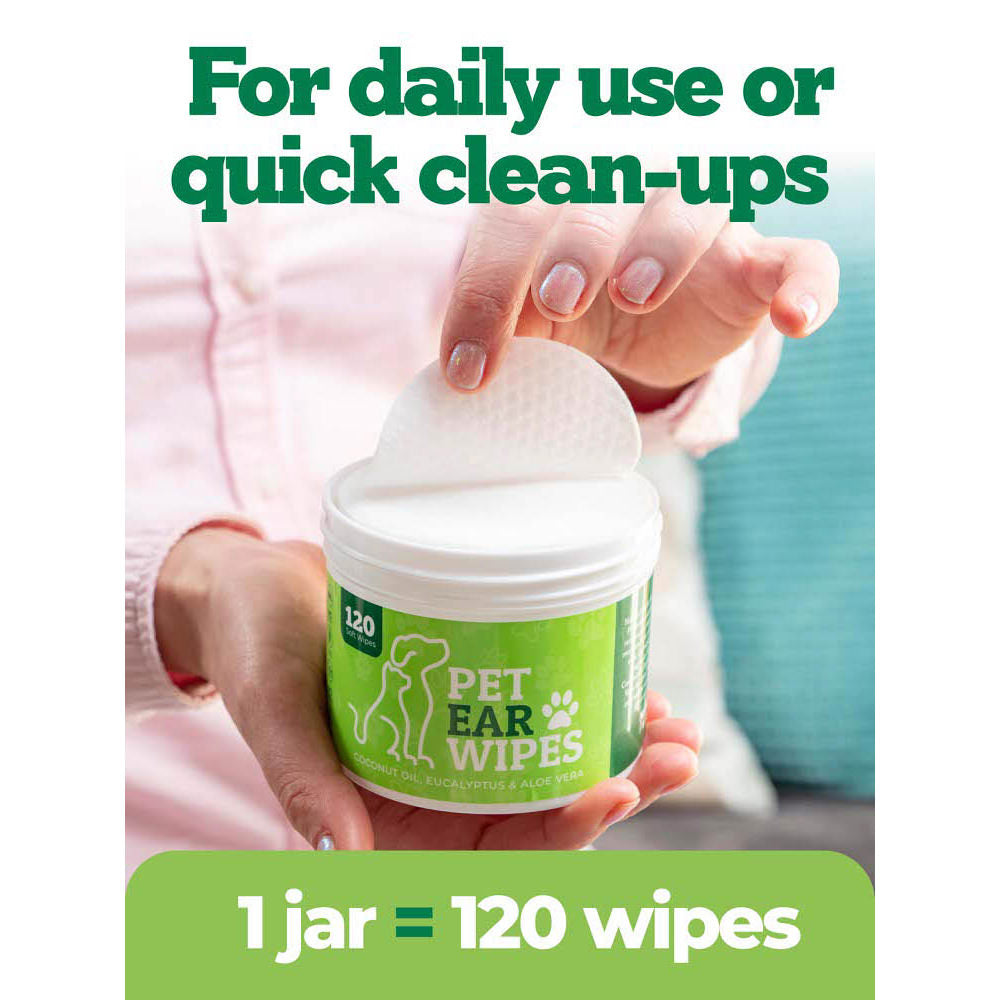 Pet Ear Wipes for Dogs & Puppies